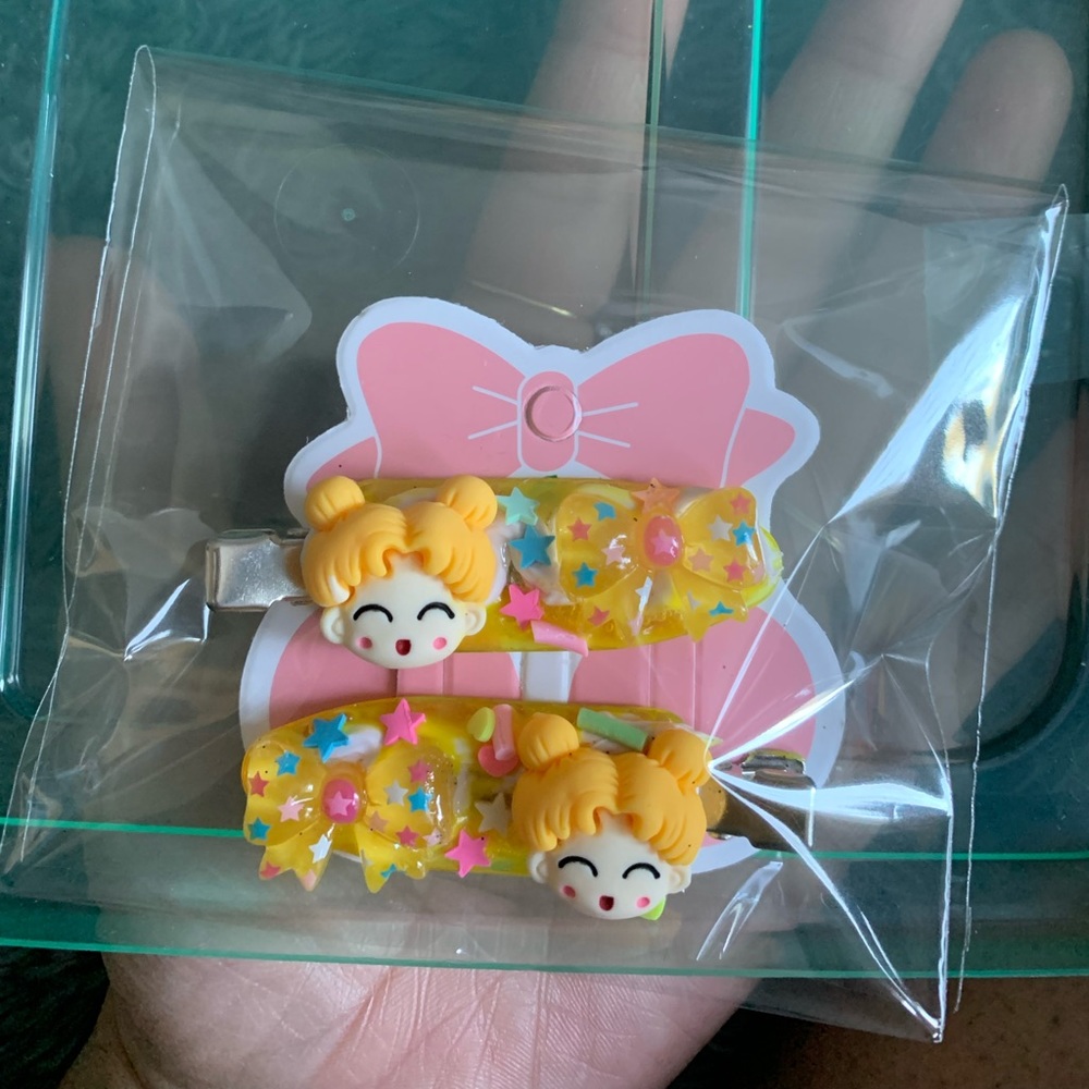Sailor moon hair clips